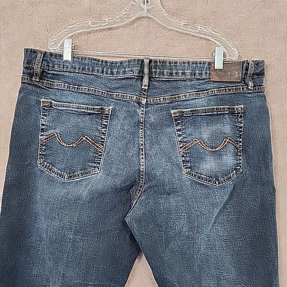 Urban Star Men's Dark Blue Denim Jeans Straight Leg Stitch Pockets 42"X30" - Picture 4 of 8